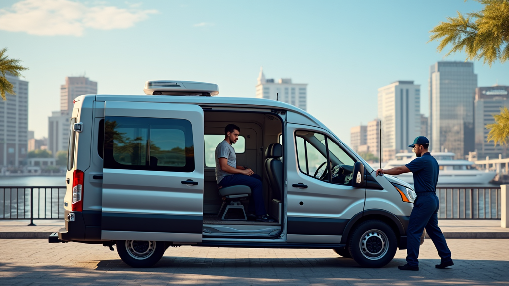 Mobile mechanic van near Downtown Norfolk VA waterfront