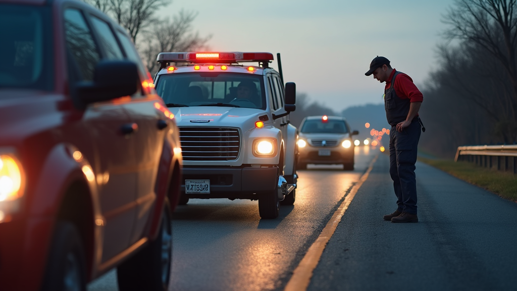 Mobile mechanic providing roadside assistance on Norfolk VA highway